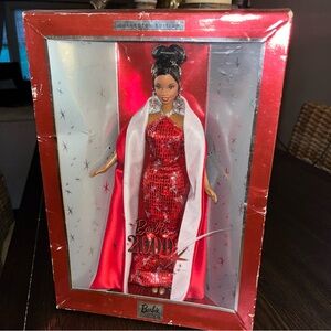 Barbie Collector Edition in Red and White Gown African American